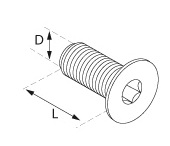 Counter Sunk Screws (20No.) - Model 9110 CAD Drawing